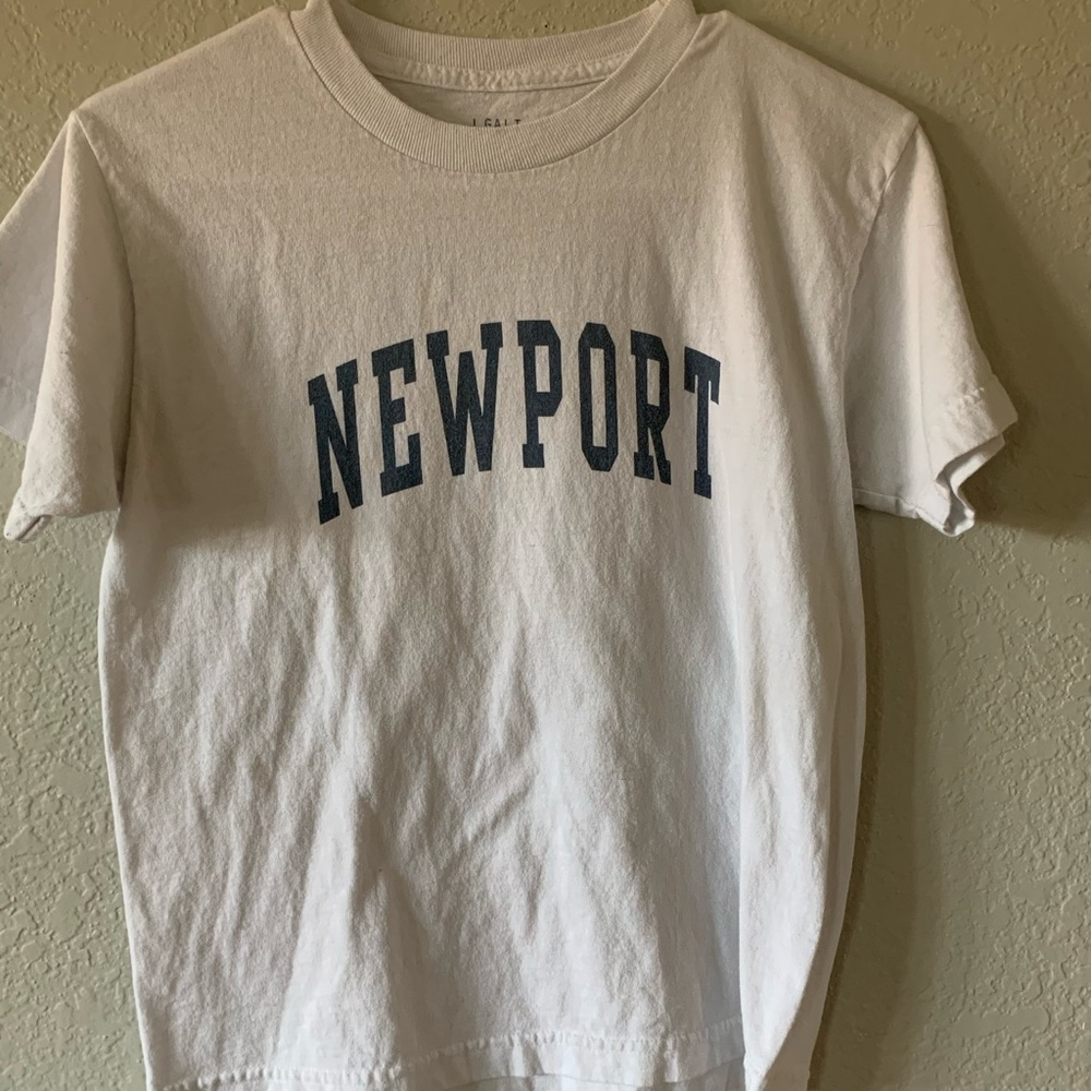 Brandy Melville white newport shirt